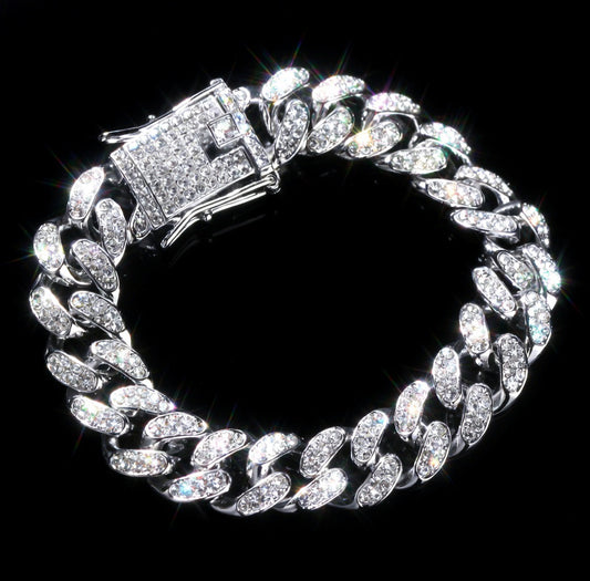 Iced Cubin Link Bracelet